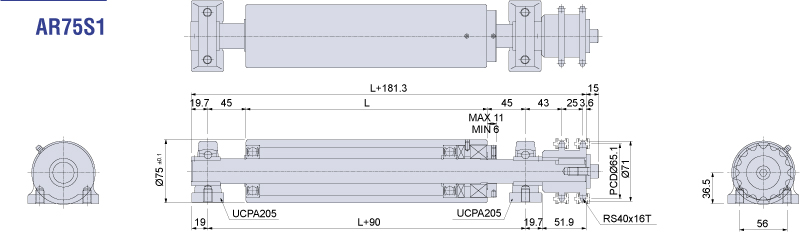 AR75S1 Product drawing
