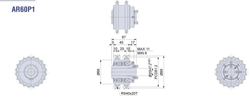 AR60P1 제품 도면